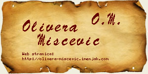Olivera Miščević vizit kartica